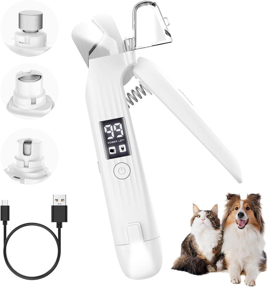 Corta Unas Mascotas Pulidor 2 En 1 Luz