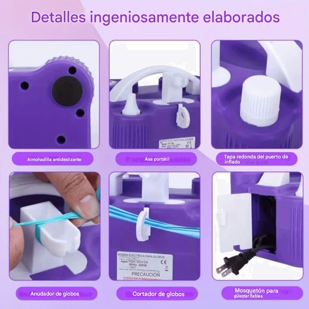 inflador de globos multifuncional