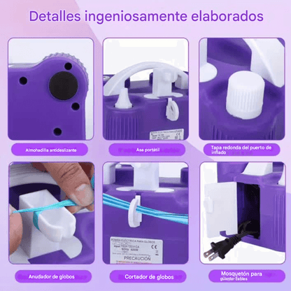 inflador de globos multifuncional